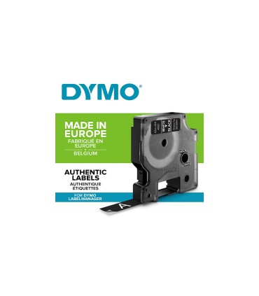 DYMO LabelManager D1 - StandardEtiketten, 12mm x 7m, Weiß auf Schwarz