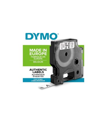 DYMO LabelManager D1 - StandardEtiketten, 9mm x 7m, Schwarz auf Weiß