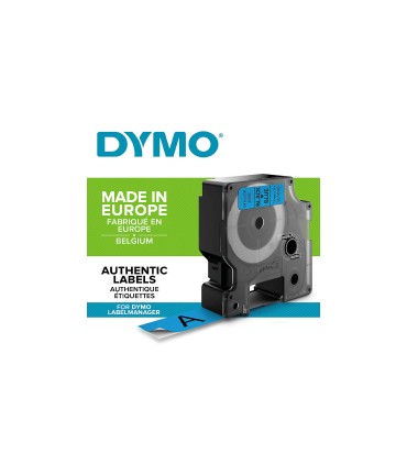 DYMO LabelManager D1 - StandardEtiketten, 19mm x 7m, Schwarz auf Blau