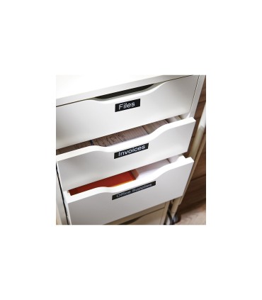 DYMO LabelManager cassette ruban D1 19mm x 7m Blanc/Noir (compatible avec les LabelManager et les LabelWriter Duo)