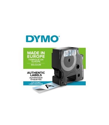 DYMO LabelManager D1 - StandardEtiketten, 24mm x 7m, Schwarz auf Transparent