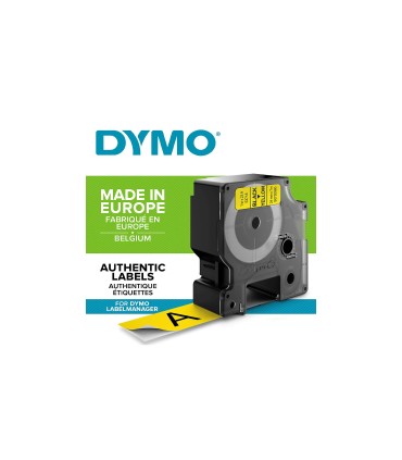 DYMO LabelManager D1 - StandardEtiketten, 24mm x 7m, Schwarz auf Gelb