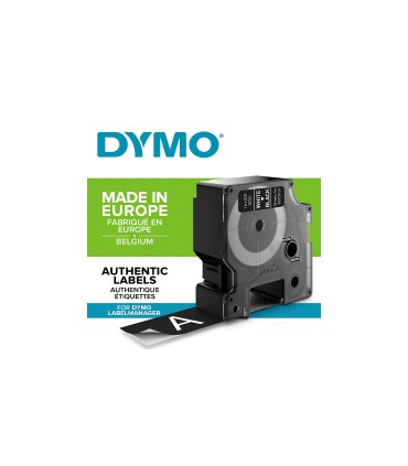 DYMO LabelManager D1 - StandardEtiketten, 24mm x 7m, Weiß auf Schwarz