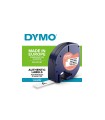 DYMO LetraTag rubans Papier 12mm x 4m Noir/Blanc (compatible avec DYMO LetraTag LT100H)