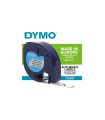 DYMO LetraTag - KunststoffEtiketten, 12mm x 4m, Schwarz auf Weiß