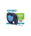 DYMO LetraTag rubans Métallisé 12mm x 4m Noir/Argent (compatible avec DYMO LetraTag LT100H)