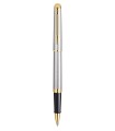 WATERMAN Hemisphere Rollerball, Stainless steel barrel, Gold trims, fine Point - Gift boxed