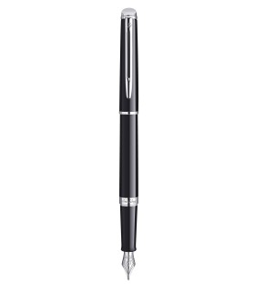 WATERMAN Hemisphere stylo plume, noir brillant, plume moyenne, attributs palladium, Coffret cadeau
