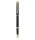 WATERMAN Hemisphere Stylo plume, noir brillant, plume moyenne, encre bleue, Coffret cadeau