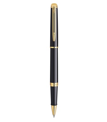 WATERMAN Hemisphere Stylo roller, noir brillant, recharge noire pointe fine, Coffret cadeau