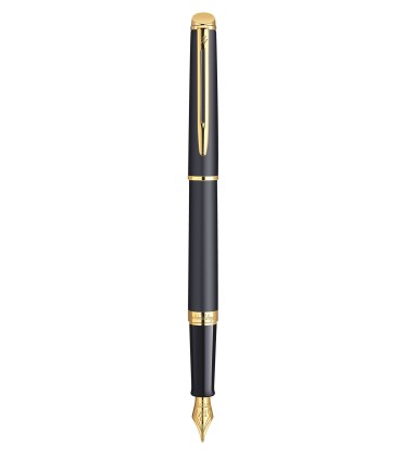 WATERMAN Hemisphere Stylo plume, noir mat, plume fine, encre bleue, Coffret cadeau