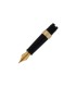 WATERMAN - Hemisphere - Bloc Plume noir - Finition Dorée - Plume Moyenne plaqué Or