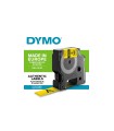 DYMO Rhino - Etiquettes Industrielles Gaine Thermorétractable, 19mm x 1.5m, Noir sur Jaune