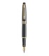 WATERMAN Expert Stylo plume, Noir, plume fine, cartouche encre bleue, Coffret cadeau