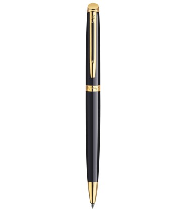 WATERMAN Hemisphere Stylo bille, noir brillant, recharge bleue pointe moyenne, Coffret cadeau 