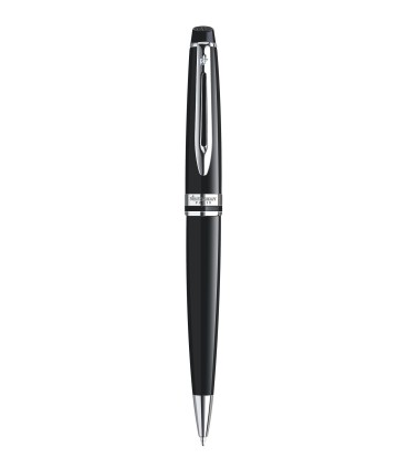 WATERMAN Expert Stylo bille,  laque noire, recharge bleue pointe moyenne, Coffret cadeau