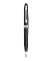 WATERMAN Expert stylo bille, laque noire mate avec attributs palladium, recharge bleue pointe moyenne, Coffret cadeau