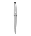 WATERMAN Expert stylo bille,  Acier Inoxydable avec Attributs palladium, recharge bleue pointe moyenne, Coffret cadeau