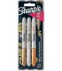 SHARPIE 3 Marqueurs Metallic, Or Argent Bronze, sous Blister