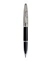Waterman Carène Contemporain stylo plume, noir, attributs chromés, plume fine 18K, en écrin