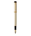 Parker Duofold Internationial stylo plume, Ivoire, attributs dorés, plume fine 18K, en écrin