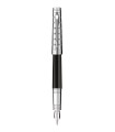 Parker Premier stylo plume, Custom Tartan, attributs chromés, plume fine 18K, en écrin