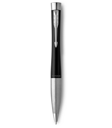 PARKER Urban Stylo Bille, Noir Mat, recharge bleue pointe moyenne, Coffret cadeau