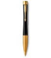 PARKER Urban Ballpoint Pen, Muted Black, Gold trims, Medium Point, Blue Ink Refill, Gift Boxed
