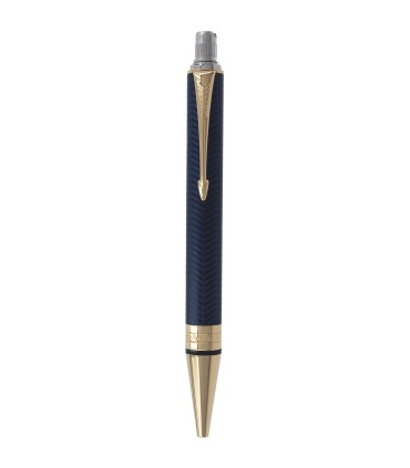 Barrel for PARKER Duofold, Prestige Blue Chevron, Ballpoint pen, Gold Trims