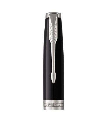 Capuchon pour Stylo plume & Roller PARKER Sonnet, Laque Noire, Attributs Chromés.