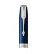 Capuchon pour Stylo plume & Roller PARKER Sonnet, Laque Bleu satiné, Attributs Chromés.