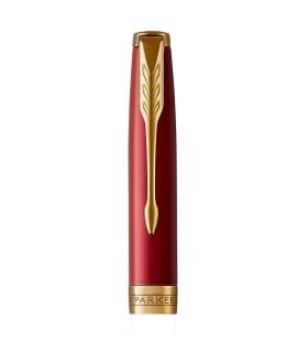 Cap for PARKER Sonnet, Red lacquer, Ballpoint pen, Gold trims.