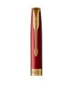 Cap for PARKER Sonnet, Red lacquer, Ballpoint pen, Gold trims.