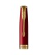 Cap pour Stylo Stylo plume & Roller PARKER Sonnet, Laque Rouge, Attibuts Dorés.