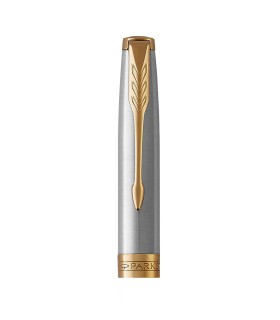 Cap for PARKER Sonnet, Stainless Steel, Ballpoint pen, Gold trims.