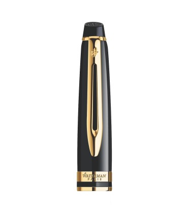 Capuchon pour Stylo plume et Roller WATERMAN Expert, Noir, Attributs Dorés.