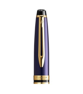 Cap for WATERMAN Expert, Blue, Fountain pen, Gold trims.