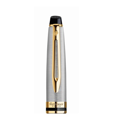 Capuchon pour Stylo Plume et roller WATERMAN Expert, Acier, Attributs Dorés.