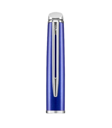 Capuchon pour Stylo plume et Roller WATERMAN Hémisphère, Bleu vif, Attributs Chromés.