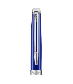Cap for WATERMAN Hémisphère, Bright Blue, Ballpoint pen, Chrome trims.