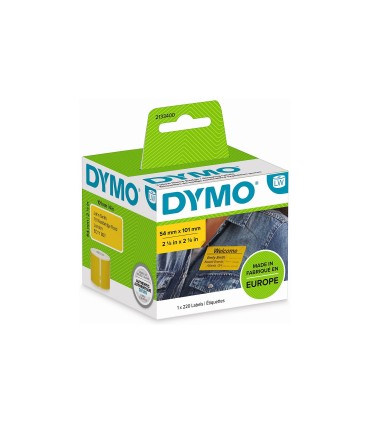 DYMO LabelWriter, 1 Rolle mit 220 gelben Haftetiketten, Namensschild/versand, 54mm x 101mm.