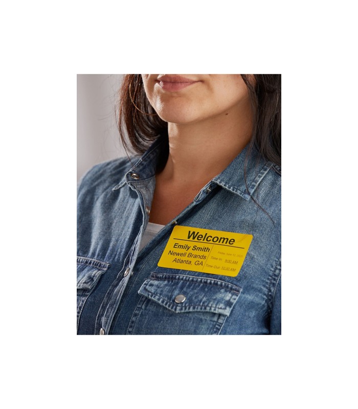 DYMO LabelWriter Boite de 1 rouleau de 220 étiquettes adhésives Jaunes, Badge/Expédition, 54mm x 101mm.