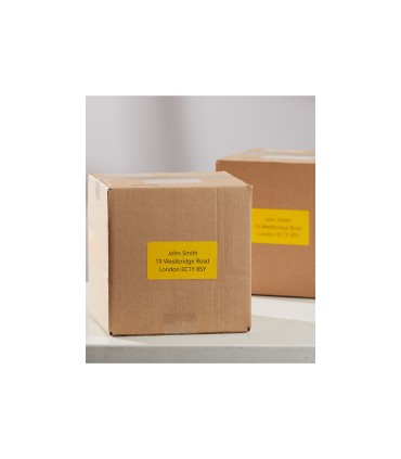 DYMO LabelWriter Boite de 1 rouleau de 220 étiquettes adhésives Jaunes, Badge/Expédition, 54mm x 101mm.