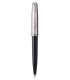 PARKER 51, Ballpoint Pen, Black Resin barrel + Stainless steel cap, Palladium trims, black ink refill medium point, Gift Boxed