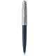 PARKER 51, Ballpoint Pen, Midnight Blue Resin barrel + Stainless steel cap, Palladium trims, black ink refill medium point, Gift