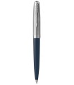 PARKER 51, Ballpoint Pen, Midnight Blue Resin barrel + Stainless steel cap, Palladium trims, black ink refill medium point, Gift