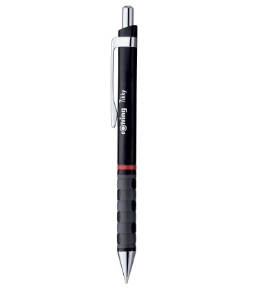 rOtring Tikky Stylo bille léger avec grip en caoutchouc, corps noir