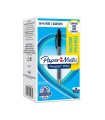 Paper Mate Flexgrip - Schachtel mit 36 Druckkugelschreiber - schwarz - mittlere Spitze 1.0mm