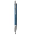 PARKER IM PREMIUM Ballpoint pen - Blue Grey - Chrome trims - Blue refill - Medium point - Giftbox
