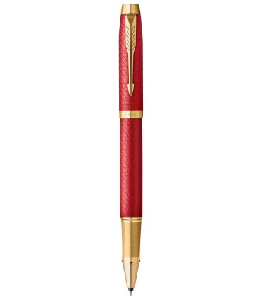 PARKER IM PREMIUM Tintenroller - Rot - Goldzierteile - Feine schwarze Ersatzmine - Geschenkbox